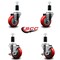 Service Caster 3.5'' Red Poly Wheel Swivel 1-3/8'' Expanding Stem Caster Set 2 Brakes, 4PK SCC-EX20S3514-PPUB-RED-2-TLB-2-138 - alternate 3
